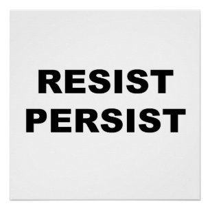 PÔSTER RESISTIR SINAL DE PROTESTO PERSISTENTE