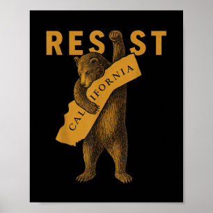Poster Resistir Urso Califórnia