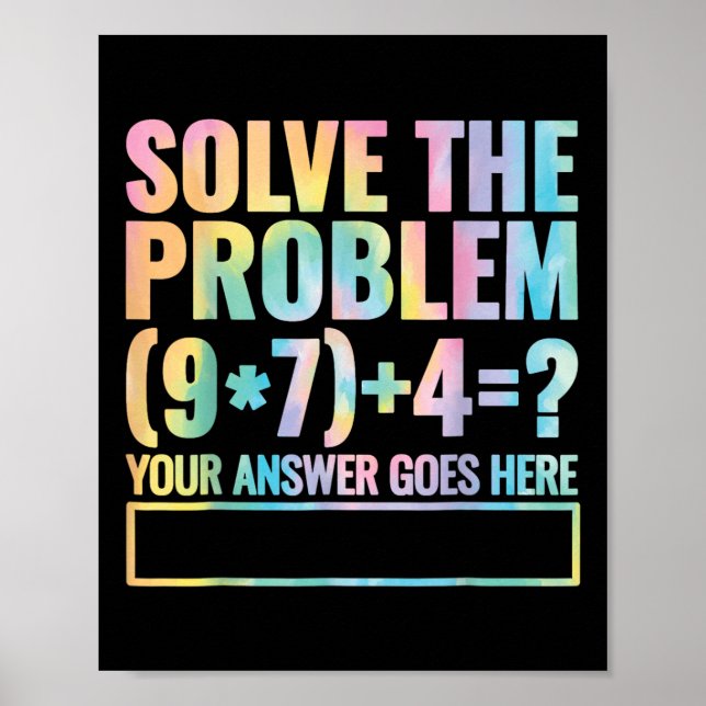 Poster Resolva O Problema 67 Seis Sete Professor De Matem (Frente)