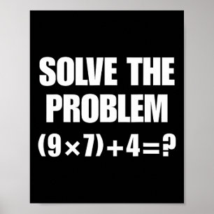 Poster Resolva o Problema – Divertida Equação Matemática