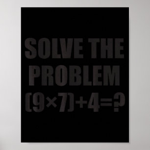 Poster Resolva O Problema Divertido 67 Meme Brainrot Mate