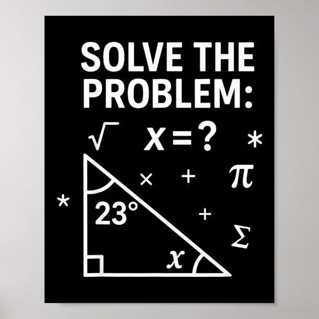 Poster Resolva O Problema Divertido Matemática 67 Meme Pr (Frente)