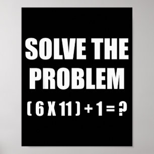 Poster Resolva O Problema Piada Do Professor De Matemátic