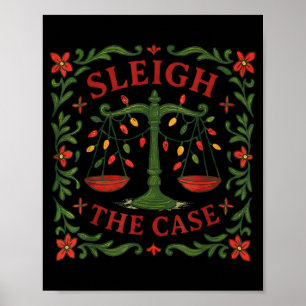 Poster Resolver o Caso Design de Natal Engraçado de Advog