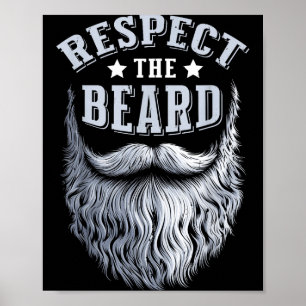 Poster Respeite A Barba Homem Barbudo Vintage Marido