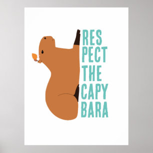 Poster Respeite a capybara