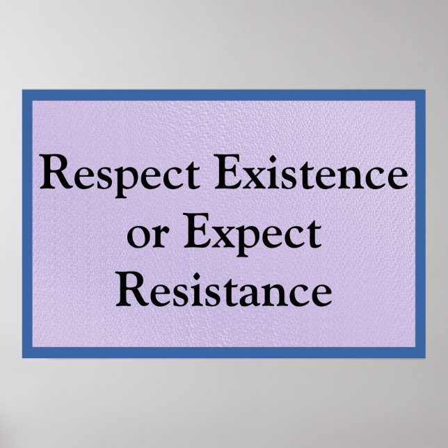 Poster Respeite a Existência (Frente)