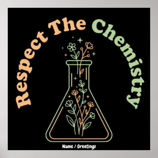 Poster Respeite A Química Retro Botânica Ciência 