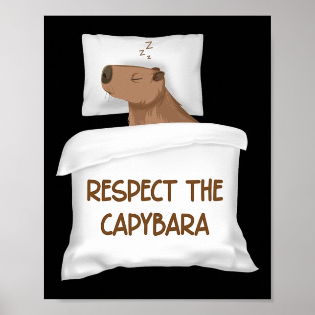 Poster Respeite A Sona Oficial De Capybara Slee (Frente)