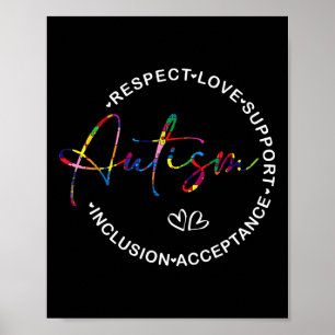 Poster Respeite Amor Apoie Mês de Conscientização do Auti