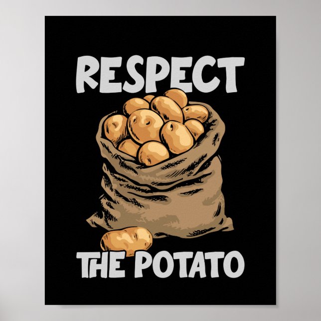 Poster Respeite As Batatas De Batata Engraçada (Frente)