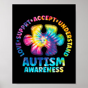 Poster Respeite o amor Suporte ao autismo Sensibilização