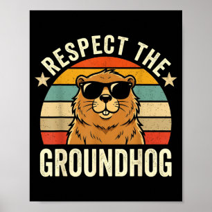 Poster Respeite O Dia Do Groundhog Ground Hog 2026 _1