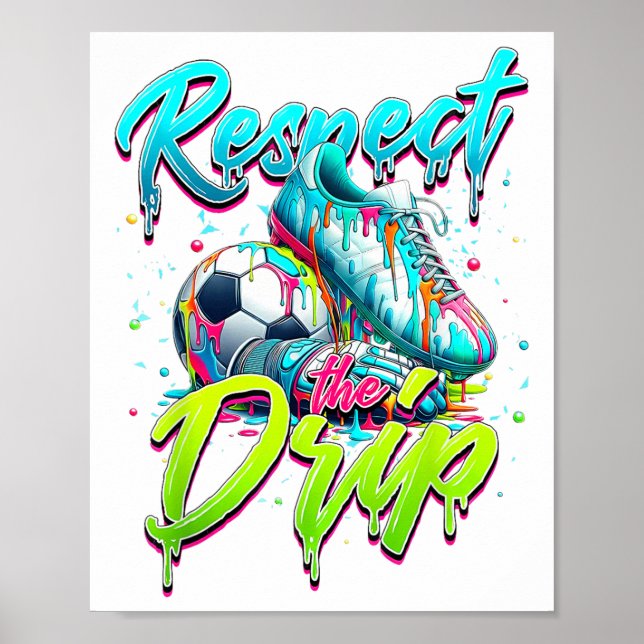 Poster Respeite O Disco Do Sorvete Do Soccer Com Sprink (Frente)