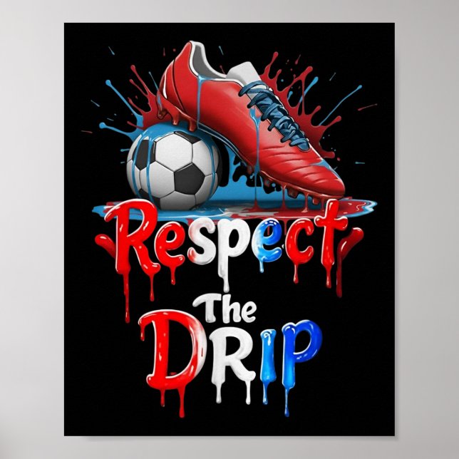 Poster Respeite o Estilo de Rua de Grafite de Futebol Dri (Frente)