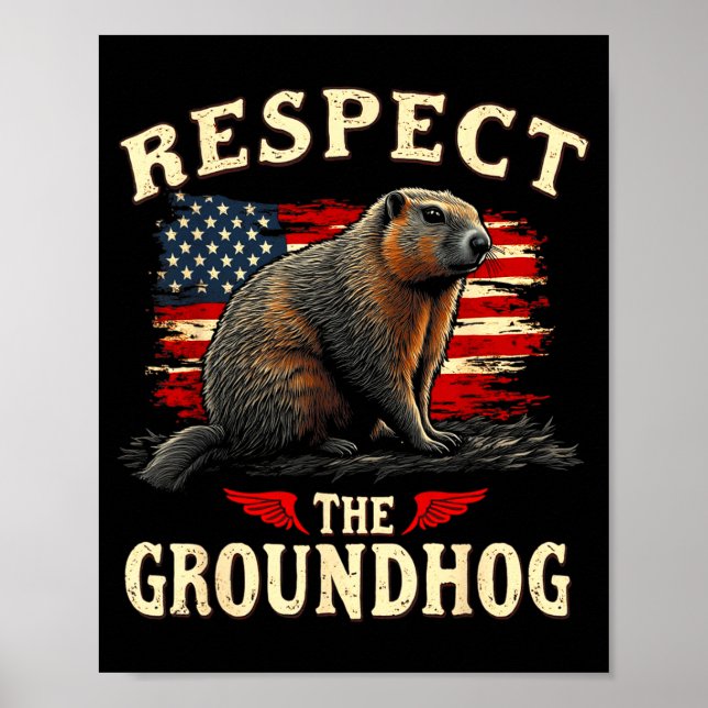 Poster Respeite O Groundhog Feliz Dia Do Ground-hog _1  (Frente)