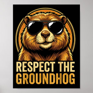 Poster Respeite O Groundhog Ground Hog Dia 2026 
