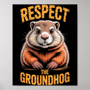Poster Respeite O Groundhog Punxsutawney Phil Festa Diver