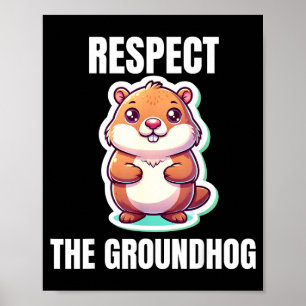 Poster Respeite O Intérprete De Marmota Engraçado Vintage