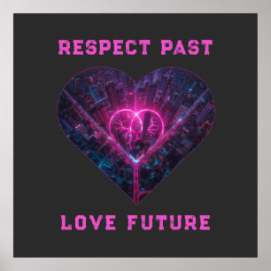 Poster Respeite o Passado, Ame o Futuro Design