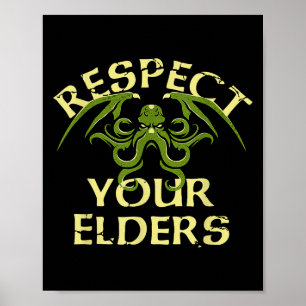 Poster Respeite o seu polvo engraçado