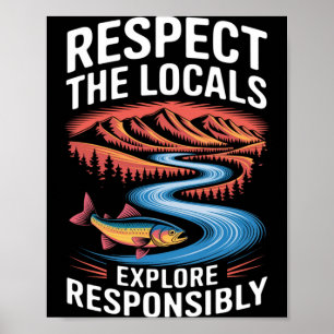 Poster Respeite Os Locais Peixe Oceano Salve O Planeta Ca
