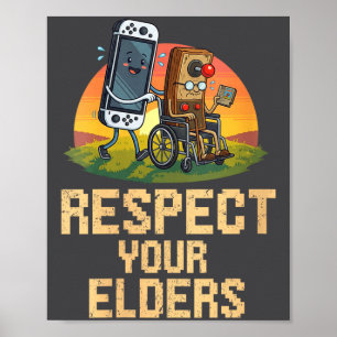 Poster Respeite seus Anciãos Camiseta Feminina de Vídeo G