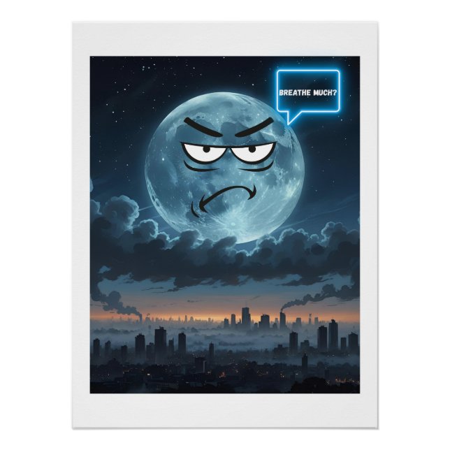 Pôster Respira muito? - Se A Lua Pudesse Falar (Frente)