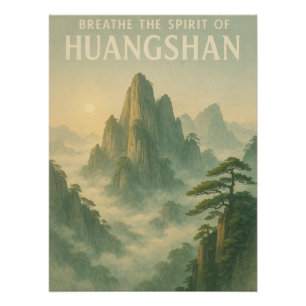 Pôster Respira o Espírito de Huangshan