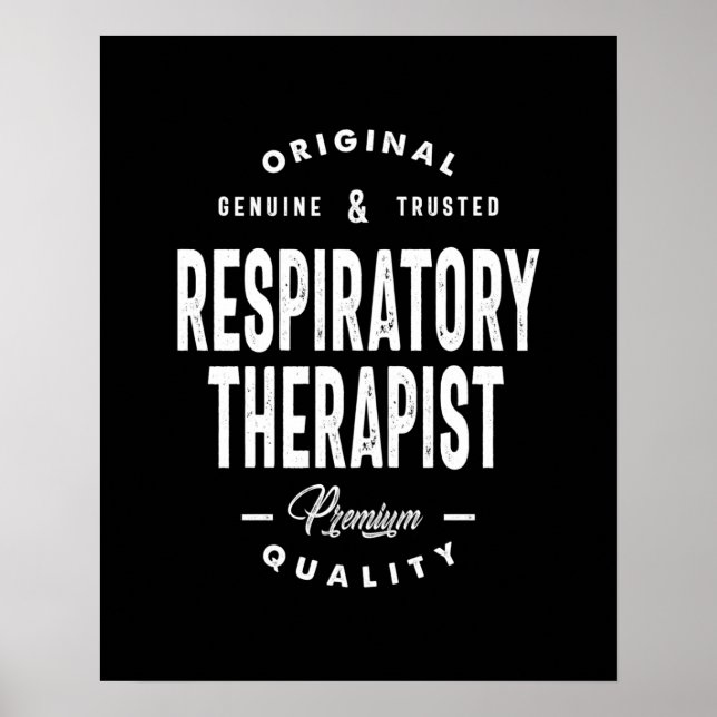 Poster Respiratory Therapist Job Title Gift (Frente)