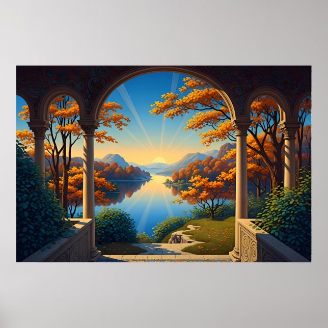 Poster Resplendor de Outono Além do Arco (Frente)