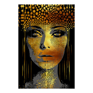 Pôster Resplendor Dourado: A Beleza da Mulher Em Forma