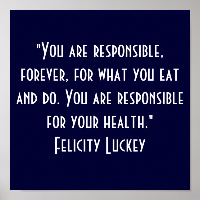 Poster Responsabilidade de perda de peso 7 (Frente)