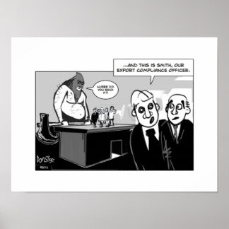 Pôster Responsável pela conformidade para a exportação
