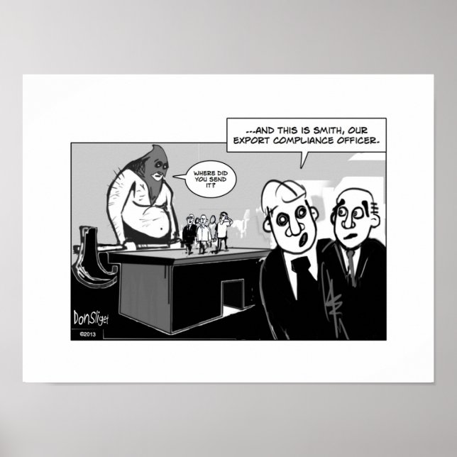 Pôster Responsável pela conformidade para a exportação (Frente)