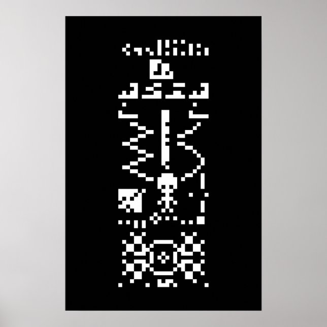 Poster Resposta da Mensagem Binária de Arecibo (Frente)