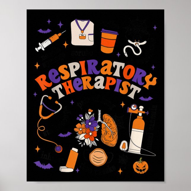 Poster Resratory Therast Shirt Halloween Resratory Theras (Frente)