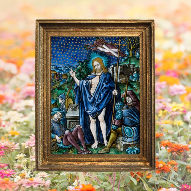 Poster Ressurreição da Páscoa católica religiosa (Religious Christian Catholic Easter Resurrectionof Jesus Christ is Risen Pierre Reymond Poster)