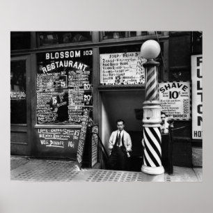 Poster Restaurante Blossom, 103 Bowery, 1935