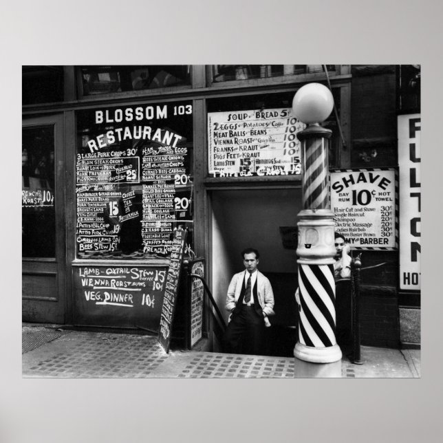Poster Restaurante Blossom, 103 Bowery, 1935 (Frente)