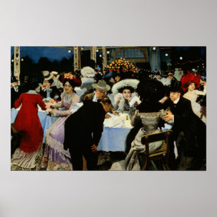 Pôster Restaurante da noite