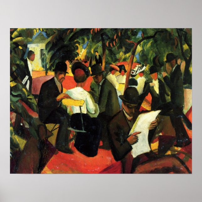 Poster Restaurante de Jardim de August Macke. Arte Antiga (Frente)