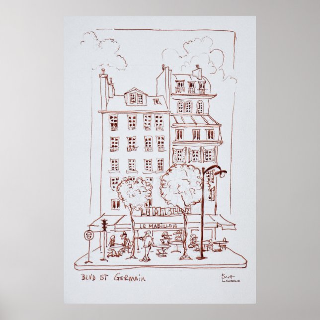 Pôster Restaurante em Boulevard | Santo-Germain, Paris (Frente)