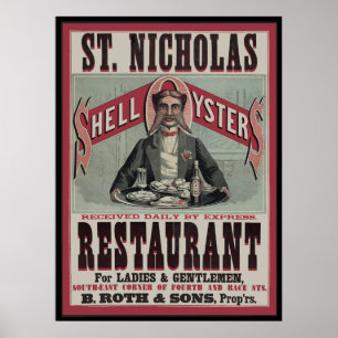 Poster Restaurante Shell Oyster