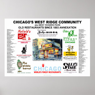 Poster Restaurantes de Chicago de West Ridge 40x27 APENAS