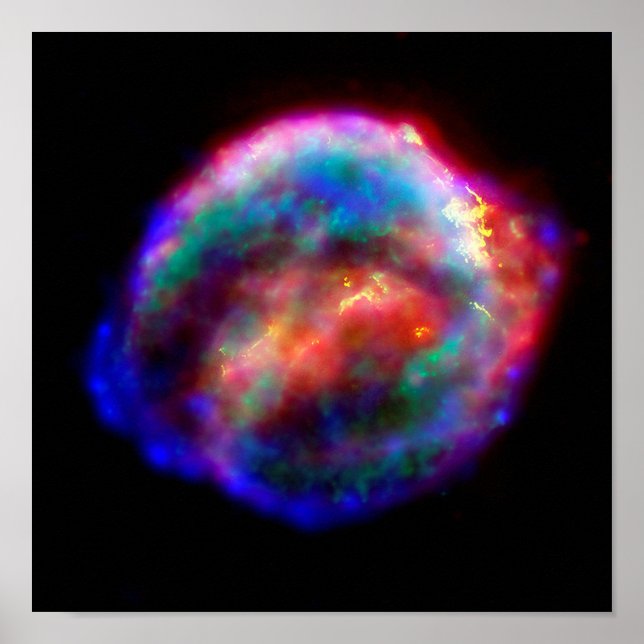 Pôster Restos de Supernova de Kepler Foto do Espaço da NA (Frente)