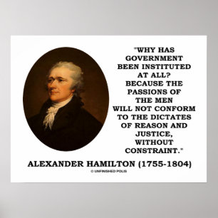 Pôster Restrição de Paixão do Governo Alexander Hamilt