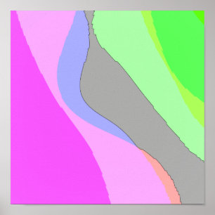 Poster Resumo 703 - Rosa e Verde Retro Groovy