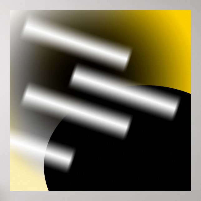 Poster Resumo Amarelo com Raios de Luz AP0005 (Frente)