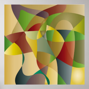 Poster Resumo decorativo do fundo colorido abstrato, ab